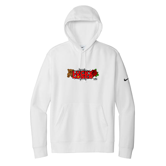 Lucky Loser Stamp Nike Hoodie in White